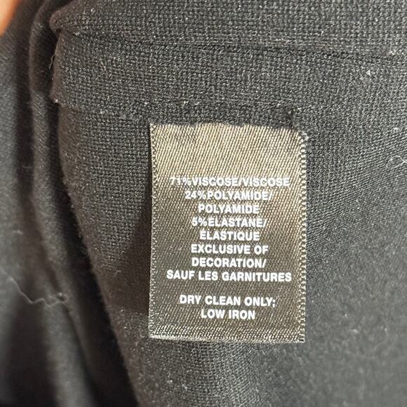 Lafayette 148 Black Midi Dress 10 Lace Bell Sleeves Cocktail Sheath Elegant - Picture 10 of 10